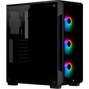 CORSAIR CC-9011190-WW ICUE 220T RGB CAM ON PANEL TEMPERLI CAM YAN PANEL MID TOWER OYUNCU KASA SIYAH