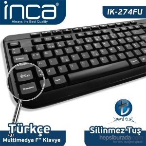INCA IK-274FU F MM USB SOFT TOUCH SIYAH KLAVYE